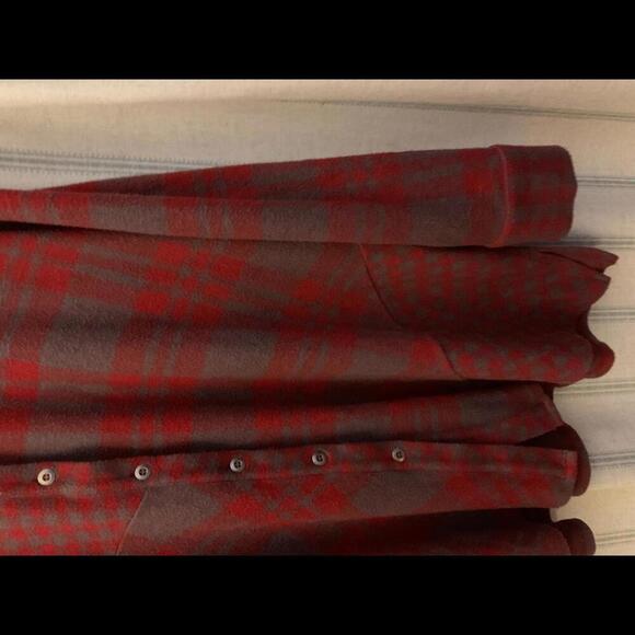 Soft Surroundings Red and Gray  Button up Plaid Tunic XL - Picture 3 of 8